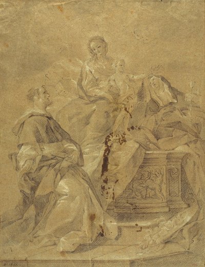 Virgin and Child, Saint Catherine of Siena and Saint Dominic by Corrado Giaquinto